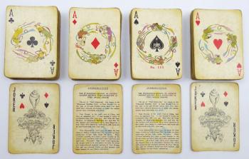 226. WOODEN BOX WITH CARDS 226. WOODEN BOX WITH CARDS